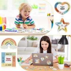 Sensory Stickers 72 Pcs, Anxiety Relief Fidget Stickers, Textured, Multicolor