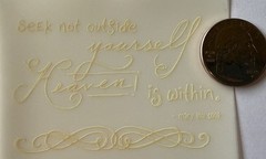 SEEK NOT OUTSIDE YOURSELF Rub-On Transfers (3-1/4”x 11”)Journey•Life•Card Making