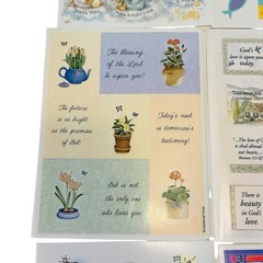 Christian Stickers Lot Religious Mixed Scripture Encouragement Vintage 54 Sheets