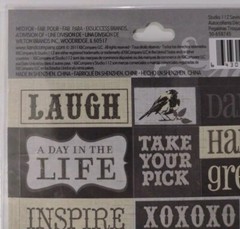 Studio 112 Die Cut Stickers 40 Piece Birds, Flowers, And Words