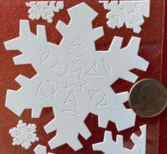 WHITE FUZZY SNOWFLAKES Sticker (10pc)Stampendous•Holiday•Sm•Med•Lg •Falling Snow