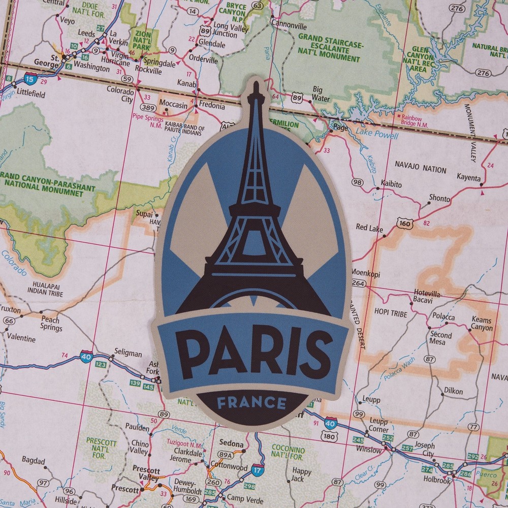 Paris Weatherproof Vinyl Travel Sticker – Gift or Souvenir