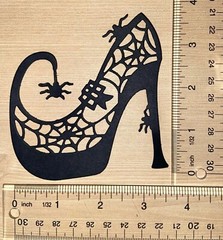 5 SPOOKY SHOE paper die cut embellishments scrapbook / card making