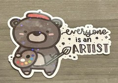 NEW PaperKumaCo “Everyone Is An Artist” Vinyl Sticker Paper Kuma Co