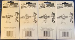SET (4)New 1995 TOY STORY Removable Stickers Disney Pixar Mello Smello Prismatic