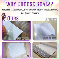24 Sheets A4 Holographic Paper Sticker Transparent Waterproof Self Adhesive Film