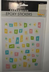 KeepSake Essentials Clear Epoxy Colorful Alpha Alphabet Letter Scrapbook Sticker
