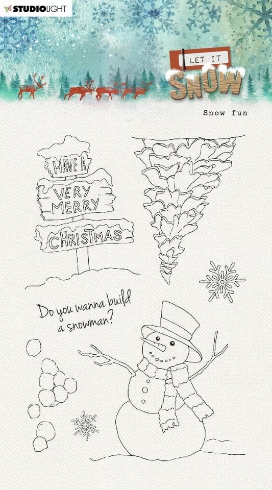STUDIO LIGHT – CLEAR ACRYLIC STAMPS – SNOW FUN