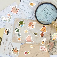Whaline 30 Sheet Reading Journal Scrapbook Sticker Decals Memories Multicolor