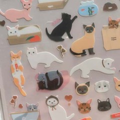 MEOW – Adorable scrapbooking sticker ( Cats )