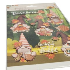 Autumn Gnome 3D Stickers Pack With Thankful Fall Theme Holiday Design