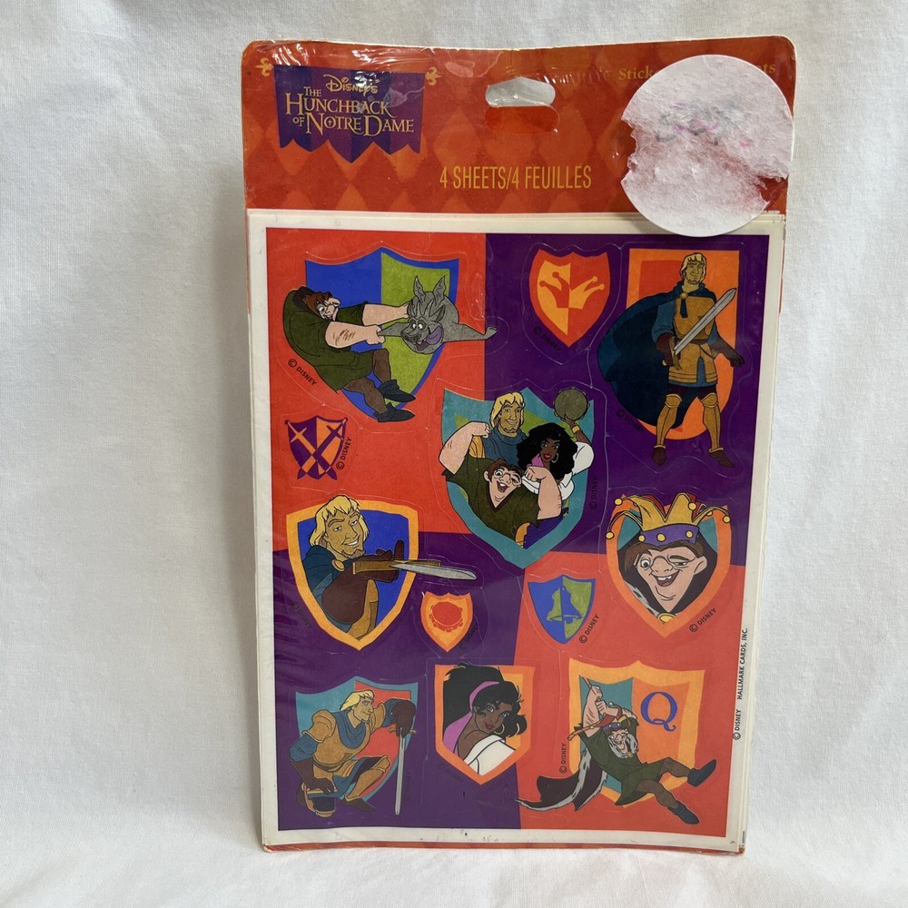 Vintage Hallmark expressions Disney stickers new sealed hunch back of Notre Dame