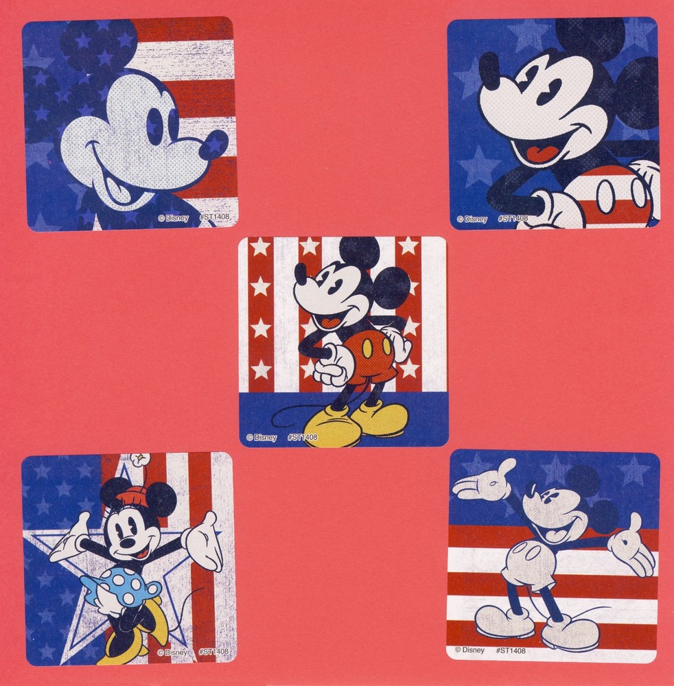 10 Mickey Mouse Fourth of July – Large Stickers – Patriotic – Minnie Mouse