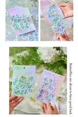 Butterfly Stickers Pack 20 Pcs Laser Glisten Creativity Decorative Collage Hand