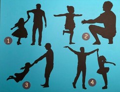 Silhouette Father Die Cuts- Father & Daughter Die Cuts, 4 pcs. You Choose Style