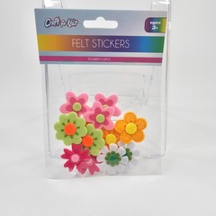 Craft for Kids Felt Flower Stickers 12pc Kids Craft Scrapbook Supply NEW