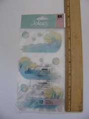 Jolee’s Dimensional Vellum Stickers WAVES 12 Pieces NIP
