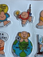 Unused Vintage ZIGGY Puffy Stickers Sheet UPS Tom Wilson Have A Nice Life