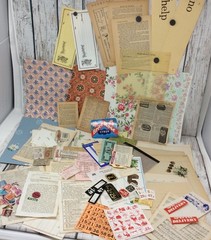 VTG Ephemera Supplies Kit Bundle – Scrapbooking Junk Journal – Pages Labels etc.