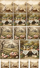 Easter Decoupage Rice Paper For Ornament-Wood Art A4 1 Sheet