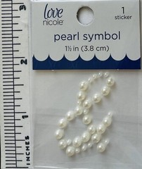 Ampersand & Symbol Gem Pearl Sticker 1.5″ Scrapbook Monogram Bling Crafts