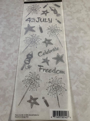 MISS ELIZABETH’S STICKERS GILDED VELUM FIREWORKS VELLUM FIREWORKS 4TH OF JULY