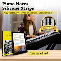Flexible Removable Note Labels for 88-Key Pianos – Ideal for All Skill Levels