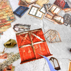 Vintage Scrapbooking Kit, 90 Sheets Garden Theme, Scrapbook Stickers and Decorat