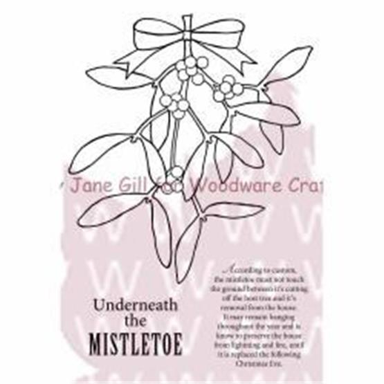 Woodware Craft Clear Stamp UNDER THE MISTLETOE JGS347 Scrapbooking