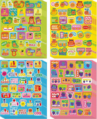 750 Pcs Scented Smelly Reward Stickers for Kids Classroom, Motivational Scratch