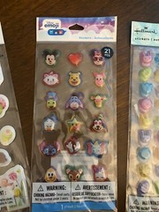 Lot Of 4 New Pkgs Dimensional Puffy Stickers Hallmark Sticko Bastin Disney