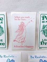 Vintage 90s Angel Stickers Expect A Miracle Spiritual Peace Dream Lot Of 16
