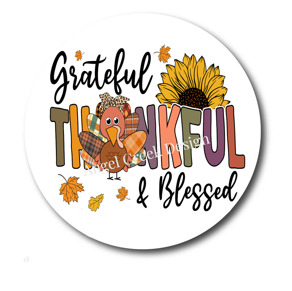 Grateful Thankful Blessed Autumn Fall Scrapbook Stickers Autumn Thankful Labels