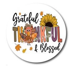 Grateful Thankful Blessed Autumn Fall Scrapbook Stickers Autumn Thankful Labels