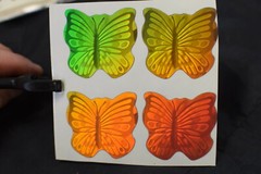 VTG Polaroid 3-D 90’s Hologram Sticker – COLORFUL BUTTERFLY (4) 1.5X1.75″ EA