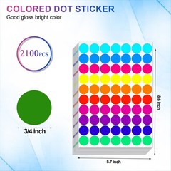 Dot Stickers 2100 Pcs, 3/4″ Color Coding Labels Decor Classroom Must Haves, R…
