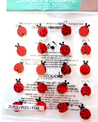 Crafts Stickers Jolee’s Cobochans 3D Little Ladybugs Repeats Red Black Dots
