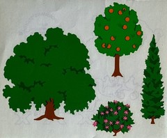 GREEN TREE ASSORTMENT Stickers(4pc)Mrs.Grossman’s •Pine•Fruit•Garden•Card Making