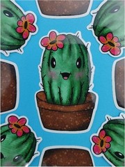 Cute Cactus, Waterproof, Vinyl Sticker