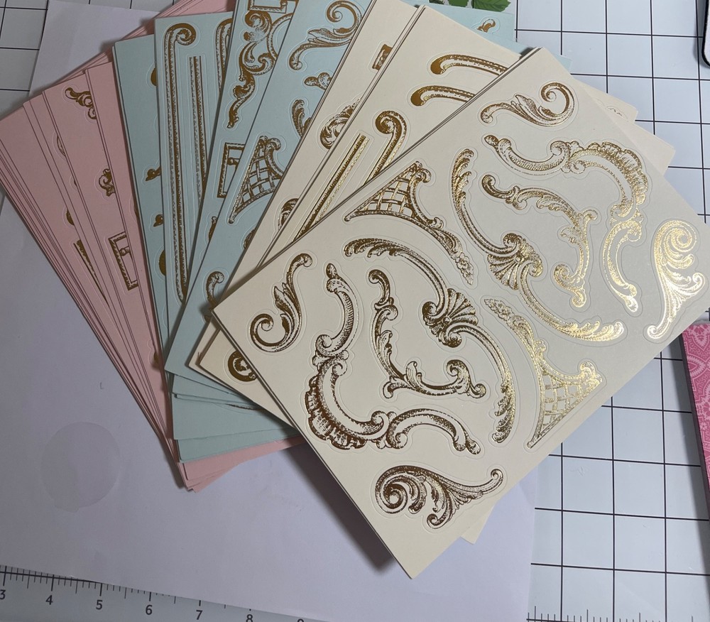 Anna Griffin Boiserie Card Stickers – opened – RARE FIND!!