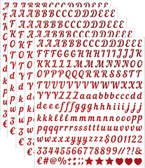 5 Sheets Holiday Lettering Stickers 1000 PCS Glitter Script Alphabet A-Z Self Ad