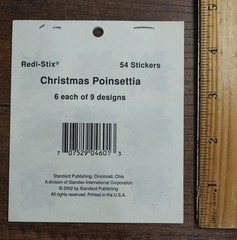 Vintage Standard Publishing Christmas Poinsettia Stickers Made In USA S208