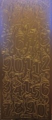 Peel Off Stickers Numbers 1-10 Blue Orange Silver Gold Purple Pink Black Glitter