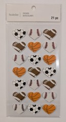 Heart Shaped Sports Balls Scrapbooking Stickers By Recollections