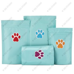 500 1.5in 6 Designs Mix Colors Cat Paw Stickers Chrome Paper Cat Paw Shaped