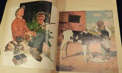 Vtg 1930s Magazine SCRAPBOOK Pages Illustrations Mixed Media Collage Paper Art