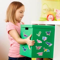 100PCS Colorful Waterproof Dinosaur Stickers – Perfect Party Supplies & Rewards