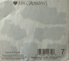 TRACTOR & TRUCK Foil Stickers(7pc)Mrs.Grossman’s •Loader•Dump Truck•Card Making•
