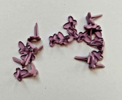 Lot 64 Mix Mini Butterflies Paper Brads Yellow, Green, Purple, Pink Pastel 5x8mm