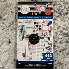Happy Planner Sticker Book – Bold and Bright 662 Pieces